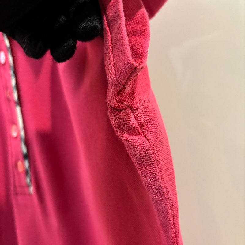 【美收精品】BURBERRY 桃紅色polo衫  4-128【隔月月中將轉賣至日本 上架期限30天】-3