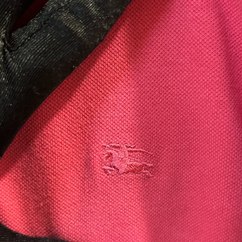 【美收精品】BURBERRY 桃紅色polo衫  4-128【隔月月中將轉賣至日本 上架期限30天】-5