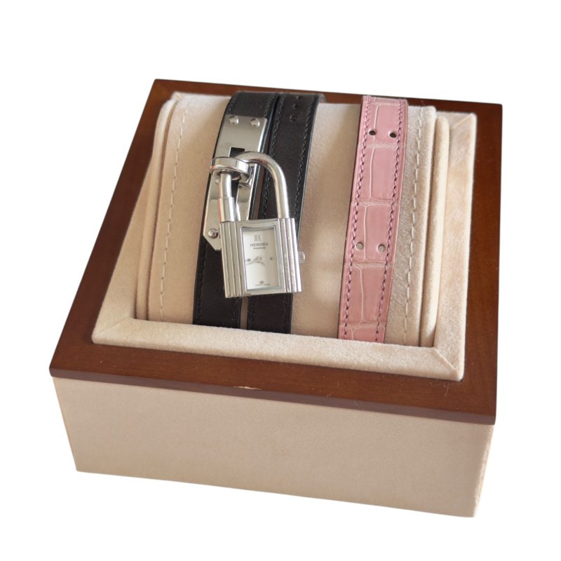 HERMES Kelly double tour 雙圈 手錶 *送原裝鱷魚皮錶帶*-0