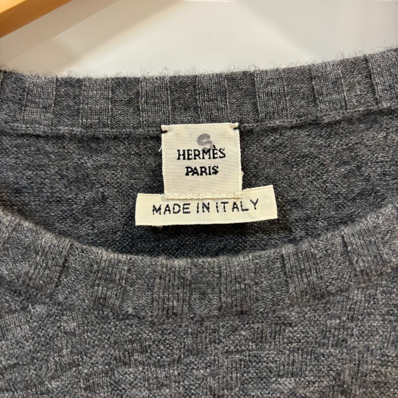 【美收精品】HERMES 灰色針織毛衣 4-131【隔月月中將轉賣至日本 上架期限30天】-2