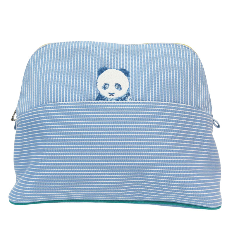 藍色 帆布 Bolide Passe Passe Case 收納包【HERMES 愛馬仕】-0