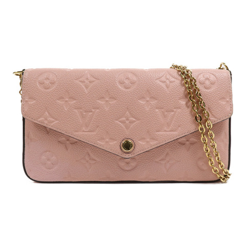 LOUIS VUITTON Epi Pochette Felissie銀扣鏈帶肩背袋