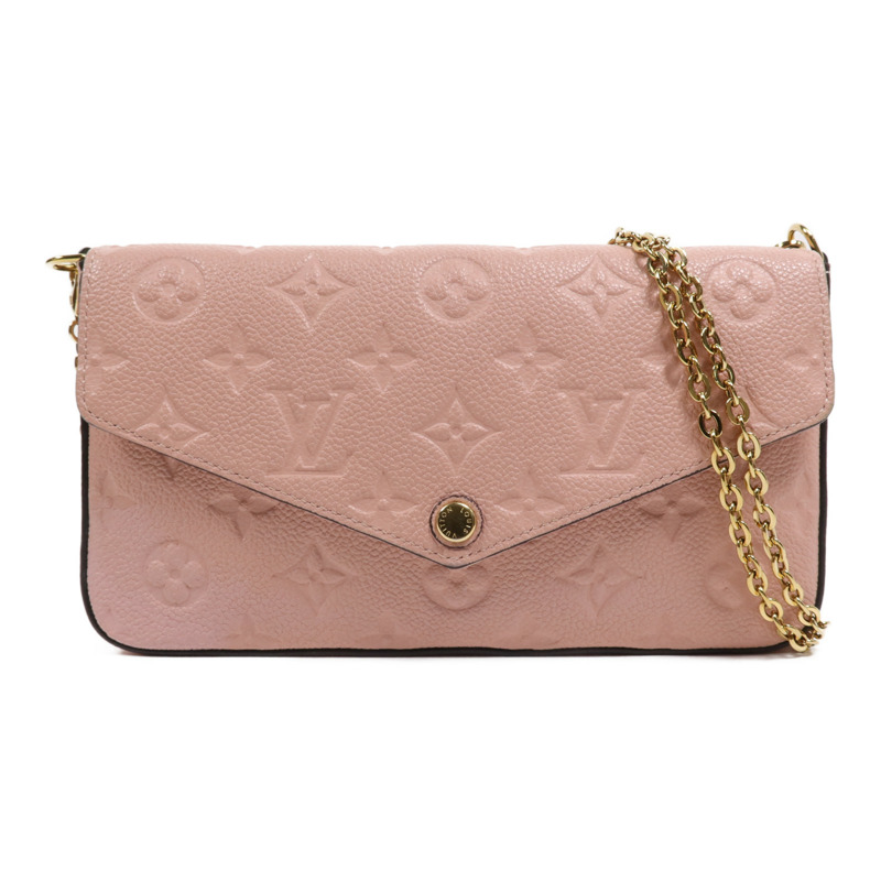 LOUIS VUITTON Epi Pochette Felissie銀扣鏈帶肩背袋-0