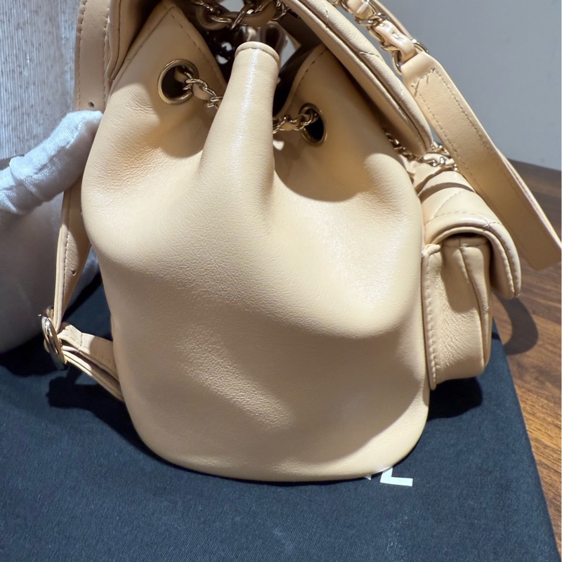 Chanel 奶茶色Duma双肩包小号 25年芯片-5