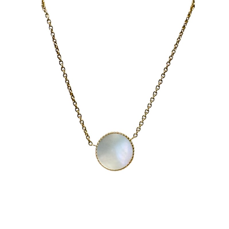 DIOR Rose des Vents 限定愛心 18K金 鑽石 貝母 頸鏈-4