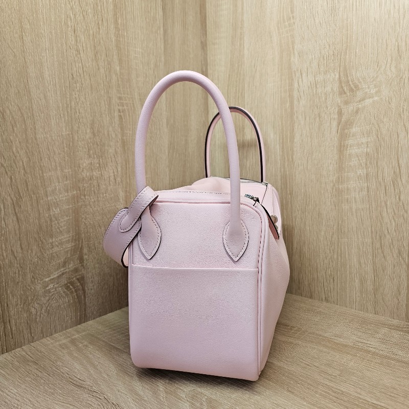 [實品超級美❣️] Hermes櫻花粉Swift皮銀釦Lindy26-1