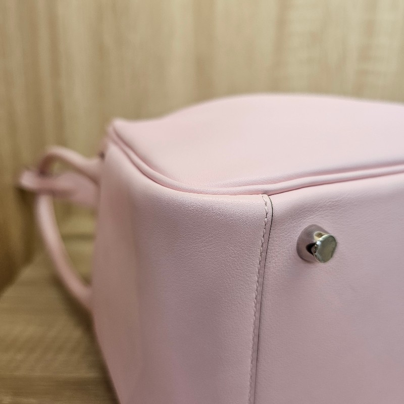 [實品超級美❣️] Hermes櫻花粉Swift皮銀釦Lindy26-6