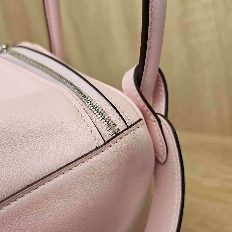 [實品超級美❣️] Hermes櫻花粉Swift皮銀釦Lindy26-12