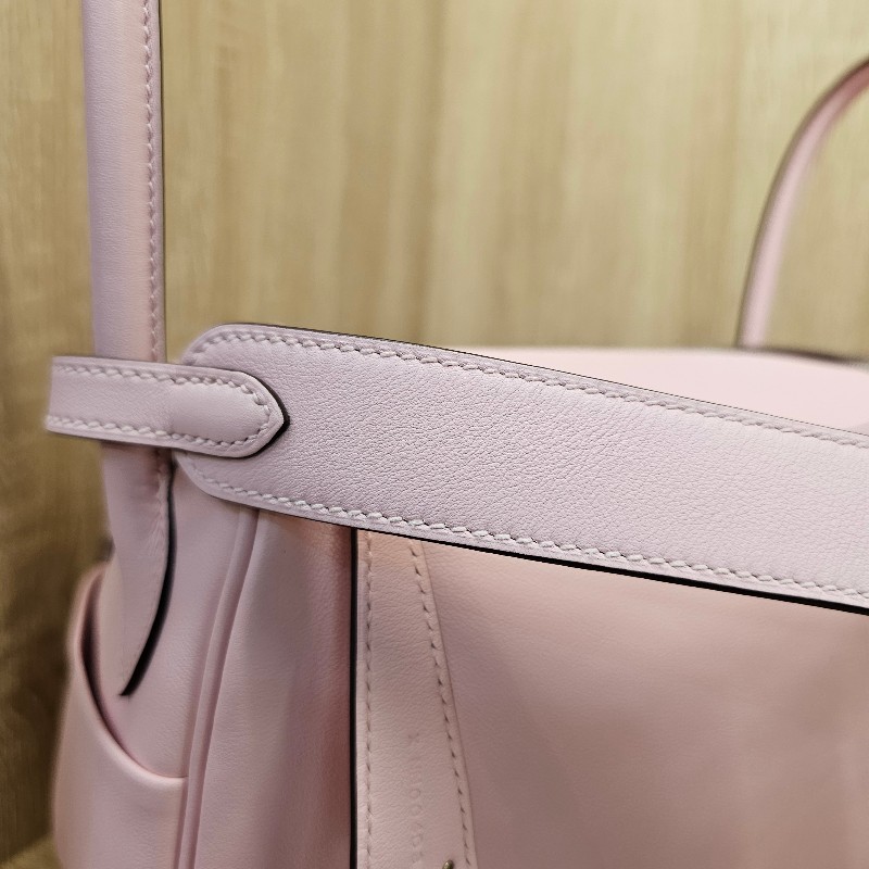 [實品超級美❣️] Hermes櫻花粉Swift皮銀釦Lindy26-19