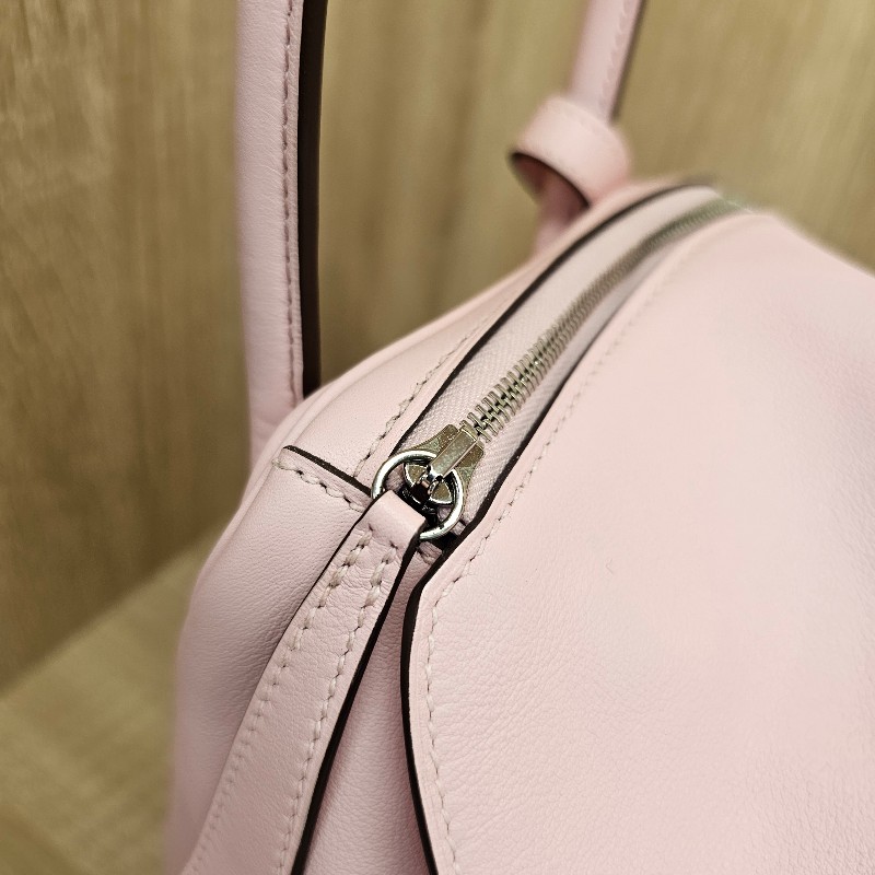 [實品超級美❣️] Hermes櫻花粉Swift皮銀釦Lindy26-24