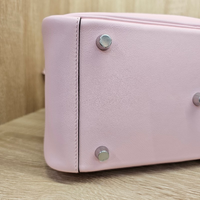 [實品超級美❣️] Hermes櫻花粉Swift皮銀釦Lindy26-25