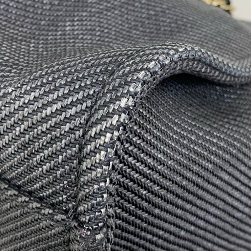 △ Chanel 香奈兒 Deauville Navy Canvas Raffia Gold Tone Metal Chain Tote Bag No.30 A66941 深藍色帆布 拉菲草金色金屬鏈條托特袋 No.30 A66941 -257018203-9