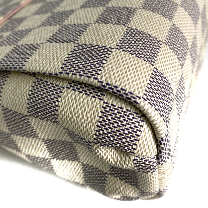 △ Louis Vuitton 路易威登 Beige Coated Canvas Damier Azur Croisette 2 Way Bag N51481 米色塗層帆布經典格紋兩用袋 - 257018393-8