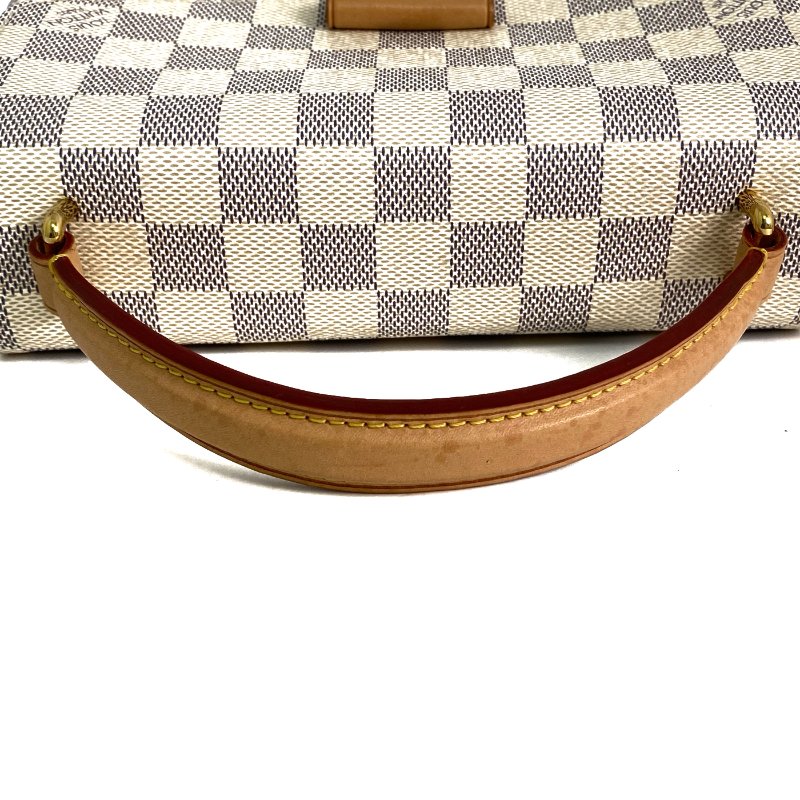 △ Louis Vuitton 路易威登 Beige Coated Canvas Damier Azur Croisette 2 Way Bag N51481 米色塗層帆布經典格紋兩用袋 - 257018393-10