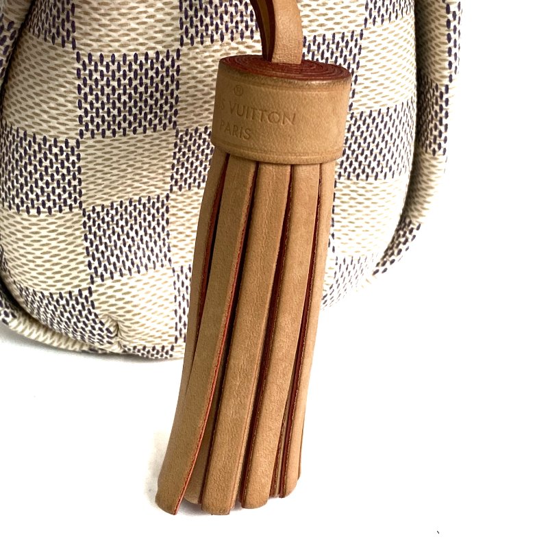 △ Louis Vuitton 路易威登 Beige Coated Canvas Damier Azur Croisette 2 Way Bag N51481 米色塗層帆布經典格紋兩用袋 - 257018393-21