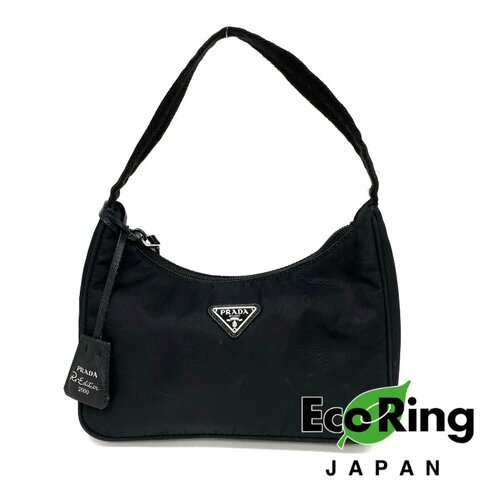 ☆ Prada 普拉達 Black Nylon Re-edition 2000 Shoulder Bag 黑色尼龍肩揹袋 - 257018434