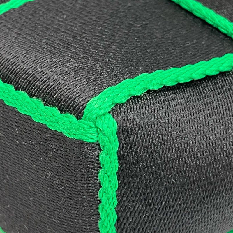 ☆Bottega Veneta寶緹嘉 Cassette Black Green Canvas Shoulder Bag 黑色綠色帆布肩背袋 - 257019039-13