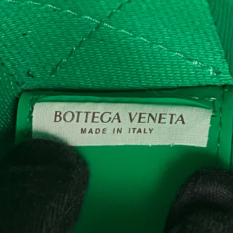☆Bottega Veneta寶緹嘉 Cassette Black Green Canvas Shoulder Bag 黑色綠色帆布肩背袋 - 257019039-18