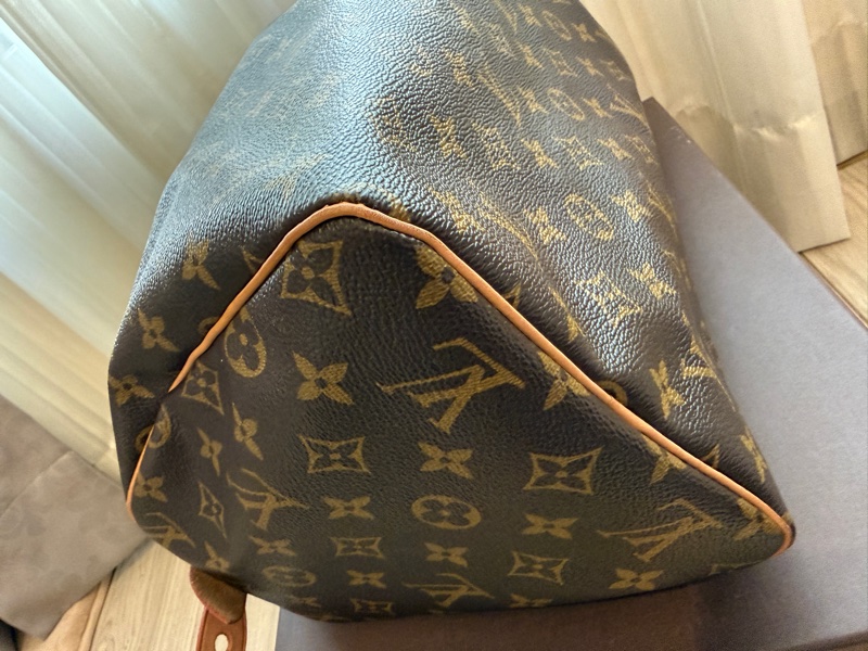 LV Speedy 30 原色金釦 手提包,極新附上原硬殼盒-12