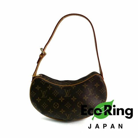 △ Louis Vuitton 路易威登 Pochette Croissant Brown Coated Canvas Monogram Shoulder Bag M51510 啡色塗層帆布經典花紋肩背袋 M51510 -257018677