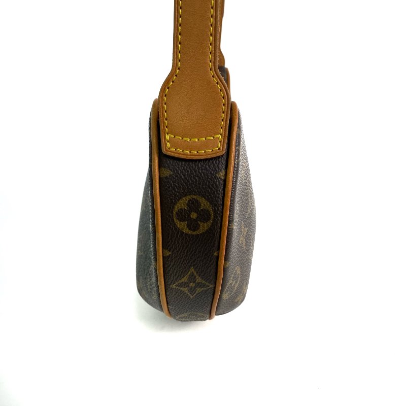 △ Louis Vuitton 路易威登 Pochette Croissant Brown Coated Canvas Monogram Shoulder Bag M51510 啡色塗層帆布經典花紋肩背袋 M51510 -257018677-5