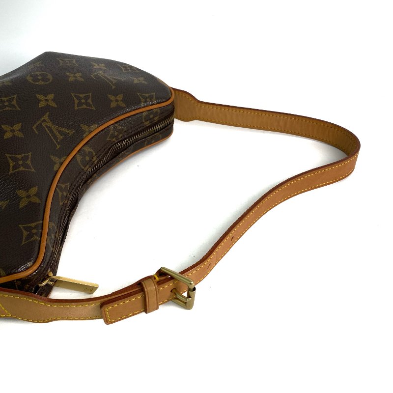 △ Louis Vuitton 路易威登 Pochette Croissant Brown Coated Canvas Monogram Shoulder Bag M51510 啡色塗層帆布經典花紋肩背袋 M51510 -257018677-13