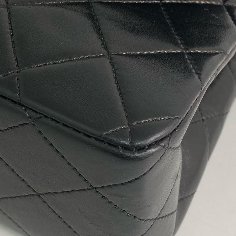 △ Chanel 香奈兒 CF25 Black Lambskin Gold Tone Metal Double Flap Vintage Chain Shoulder Bag No.3 黑色小羊皮金色金屬復古鏈條肩背袋No.3 -257019112-10