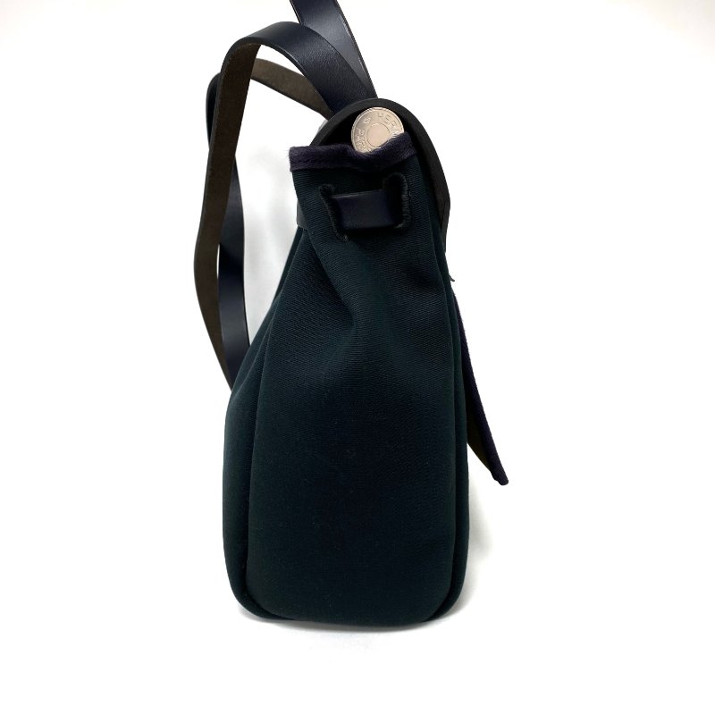 △ Hermes 愛馬仕 Herbag 31 Deep Green, Navy Canvas Calfskin Palladium-plated Hardware 2Way Bag Stamp Z 深綠色, 深藍色帆布小牛皮銀扣兩用袋 Z刻 -257019161-3