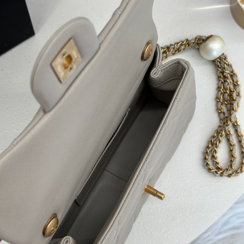 CHANEL 24S珍珠湯圓調節口蓋包 20 - 灰金-6