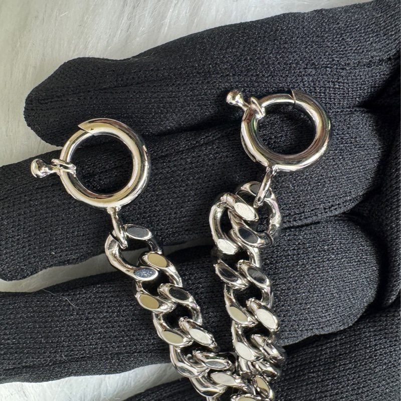 YSL黑蜥蜴皮紋銀釦兩 用包-29