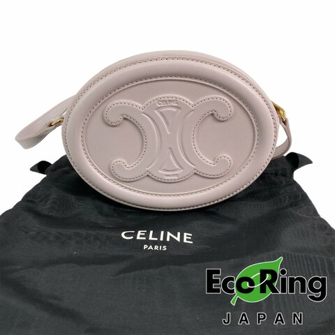 ☆ Celine 思琳 Light Purple Calfskin Triomphe Oval Shoulder Bag 淺紫色小牛皮橢圓形肩揹袋 - 257019832