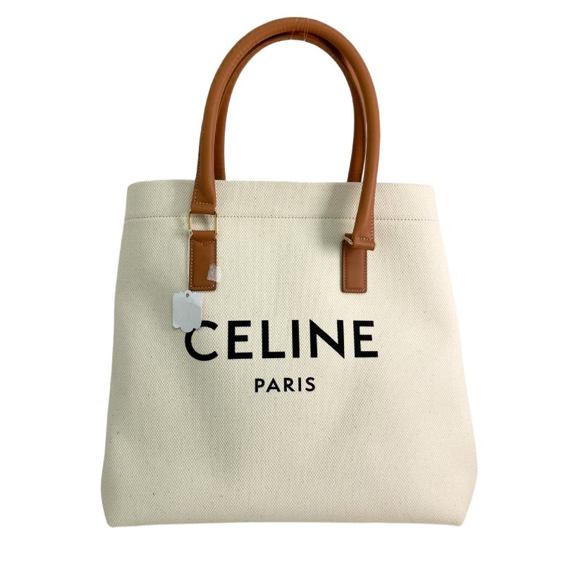 ☆ Celine 思琳 White Canvas New Horizontal Cabas Tote Bag 白色帆布肩揹袋 - 257019917-1