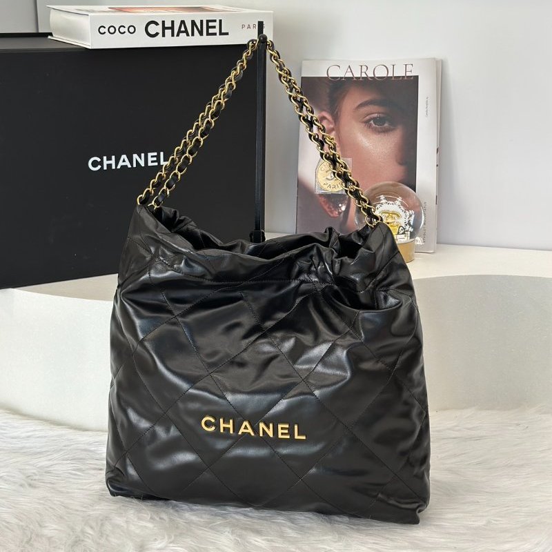 CHANEL 22 Bag - 中號黑金-0