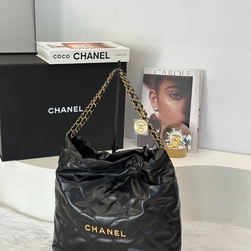 CHANEL 22 Bag - 中號黑金-3