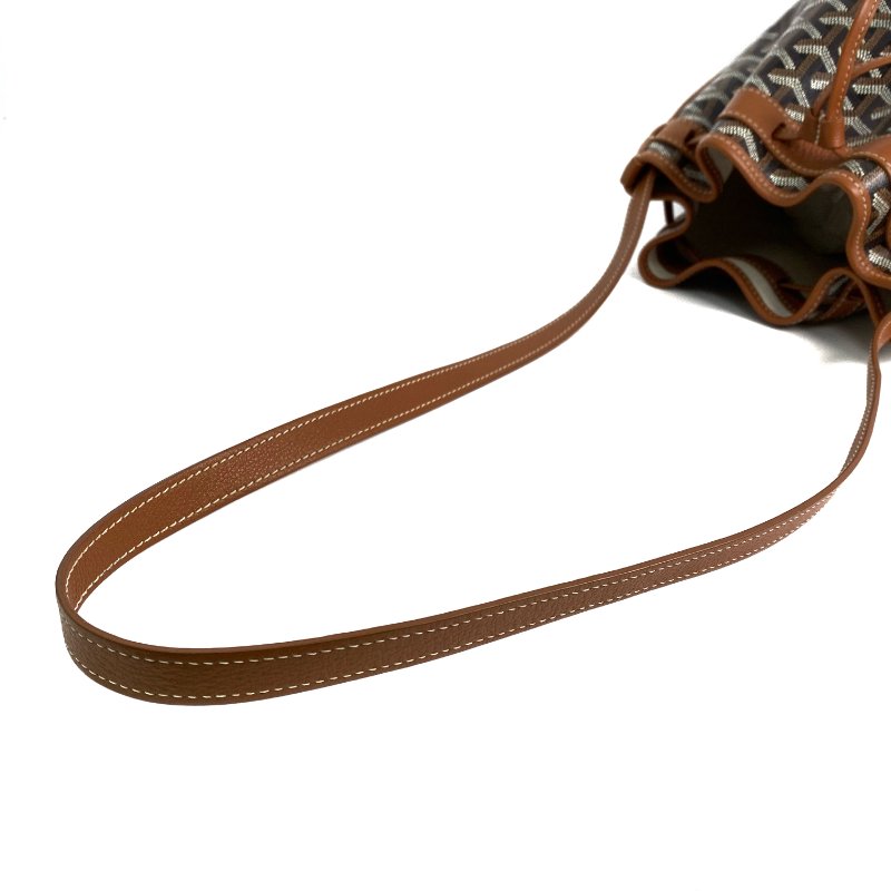 △ Goyard 高雅德 Petit Flot Brown Coated Canvas Goyardine Bucket Bag 啡色塗層帆布水桶袋 -257019949-6