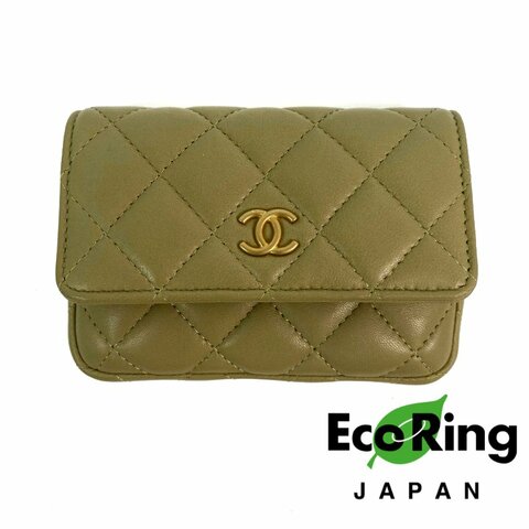 △ Chanel 香奈兒 Green Yellow Lambskin Gold Tone Metal Mini Chain Shoulder Bag AP3036 黃綠色小羊皮金色金屬迷你鎖鏈肩背袋 - 257019956