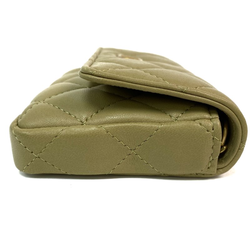 △ Chanel 香奈兒 Green Yellow Lambskin Gold Tone Metal Mini Chain Shoulder Bag AP3036 黃綠色小羊皮金色金屬迷你鎖鏈肩背袋 - 257019956-2