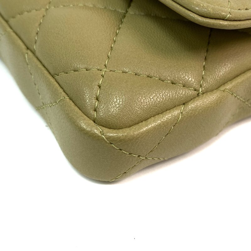 △ Chanel 香奈兒 Green Yellow Lambskin Gold Tone Metal Mini Chain Shoulder Bag AP3036 黃綠色小羊皮金色金屬迷你鎖鏈肩背袋 - 257019956-6