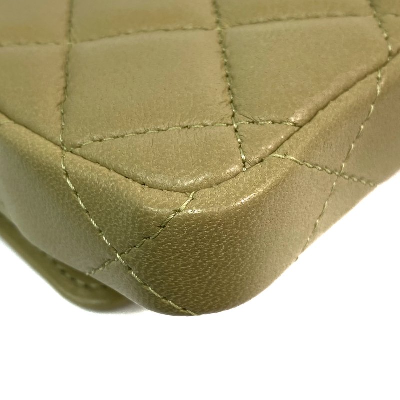 △ Chanel 香奈兒 Green Yellow Lambskin Gold Tone Metal Mini Chain Shoulder Bag AP3036 黃綠色小羊皮金色金屬迷你鎖鏈肩背袋 - 257019956-7