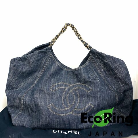 △ Chanel 香奈兒 Blue Denim Gold Tone Metal Shoulder Bag No.11 A35019 藍色牛仔布金色金屬肩背袋 No.11 A35019 -257020744