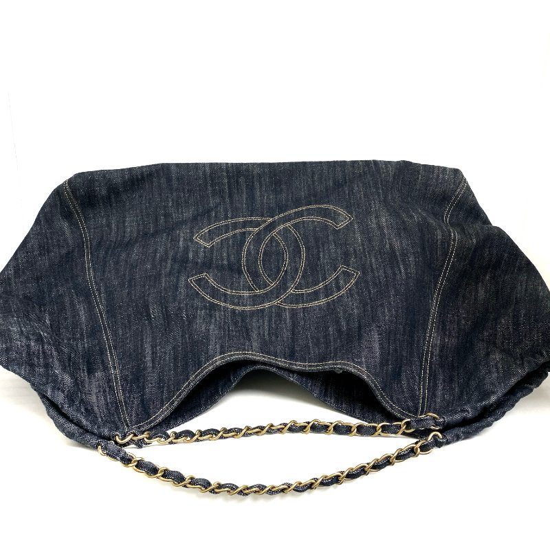 △ Chanel 香奈兒 Blue Denim Gold Tone Metal Shoulder Bag No.11 A35019 藍色牛仔布金色金屬肩背袋 No.11 A35019 -257020744-7