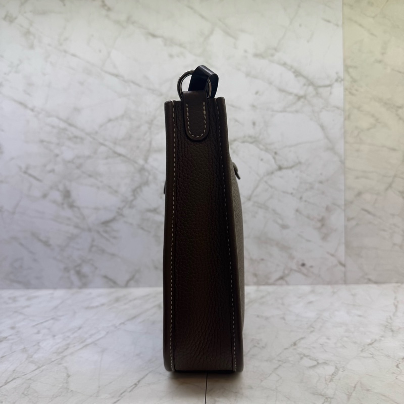 HERMES MINIEVELYNE大象灰白車線銀鈕/Y-3