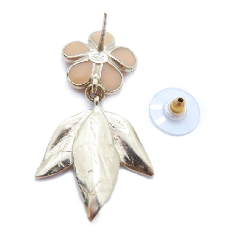 金色 粉紅色 金屬 鍍金 耳環【CHANEL 香奈兒】-7