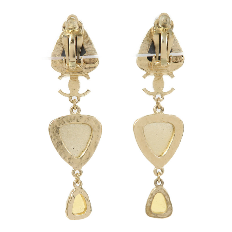 金色 金屬 鍍金 耳環【CHANEL 香奈兒】-1