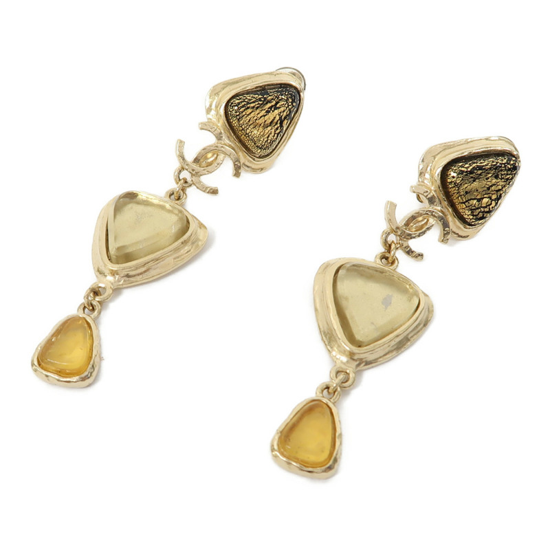 金色 金屬 鍍金 耳環【CHANEL 香奈兒】-2