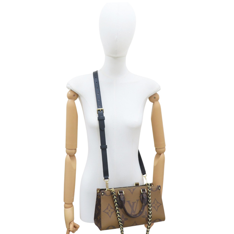 雙棕色 原花 帆布 OnTheGo East West Chain 两用包【LOUIS VUITTON LV 路易威登】 M14236-9