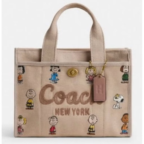 COACH美國outlet正品新款 X PEANUTS CARGO SNOOPY印花26號托特包