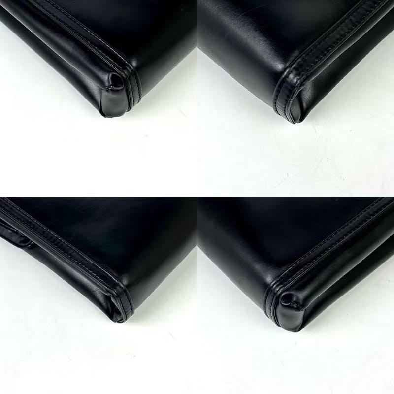 【LA LUNE】絕版古董包 Loewe 黑色銀標側背包 單肩包 托特包 中古包 二手包-5