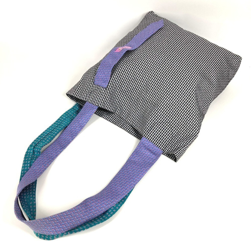 愛馬仕 petit h 領帶手提包,肩帶棉絲混紡,多色,男女皆宜。-7