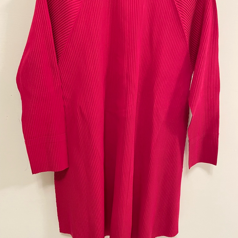 ▪️富貴選物FUGUEI▪️三宅一生主線ME 寬版摺子桃紅色襯衫外套-15